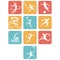 Sports flat icon set