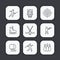 Sports, games, team sport line icons set