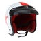 Sports helmet with glossy black visor