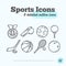 Sports Icons Set (Medal, Whistle, Soccer, Golf, Hockey, Basketball, Tennis, Bowling)