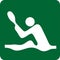 Sports illustration of canoeing. Sportive pictogram