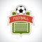 Sports illustration soccer football badge