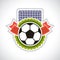 Sports illustration soccer football badge