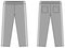 Sports jersey pants vector template illustration / gray and white