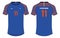 Sports jersey t shirt design concept vector template, India football jersey concept with front and back view for Cricket, soccer,