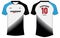 Sports jersey t shirt design concept vector template, V neck raglan sleeve Football jersey concept with front and back view for
