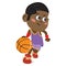 Sports Kids. Professional Boy dressed as Basketball Player. Children in Different walks of life