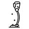 Sports leg prosthesis icon, outline style