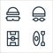 sports line icons. linear set. quality vector line set such as kayak, soccer fields, swimming glasses