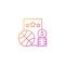 Sports lottery gradient linear vector icon