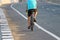 A sports man enjoying morning cycling on Nation Highway Road