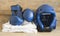 Sports, martial arts. Protective equipment for fight in full con