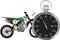 Sports motocross and chronometer motorcycles
