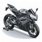 Sports motorbike, illustration in the form of an isometric object presented on a white background 3