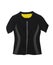 Sports neoprene blouse with short sleeves and zipper isolated on white background. Sauna effect and weight loss during sports