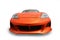 Sports orange car isolated