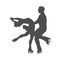 Sports. pair figure skating. Female and male silhouette of figure skaters