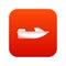 Sports powerboat icon digital red
