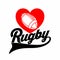Sports print on the T-shirt. I love Rugby