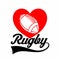 Sports print on the T-shirt. I love Rugby