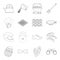 Sports, religion, travel and other web icon in outline style.transportation, cleaning, electrical appliances icons in