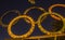 Sports rings on the background of the starry sky