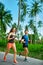 Sports. Runner Couple Running, Jogging On Road. Fitness, Healthy