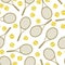 Sports seamless pattern with tennis icons in flat