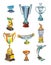 Sports series - sports cups on a white background