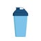 Sports shaker bottle with protein whey drink icon. Shake mug for protein cocktails. Personal refillable sports and