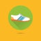 Sports shoe flat design vector icon