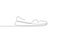 Sports shoes in a line style. Sneakers on a white background . Healthy lifestyle.