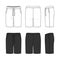 Sports shorts in white and black colors