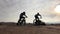 Sports, speed and men cycling in desert on an adventure trail training for race or competition. Fitness, bicycle and