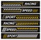 Sports stickers racing cars, motorcycles, bicycles. Tuning racing stripes with a victory checkered flag. Emblems for motorsport,