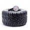 Sports summer tire and manometr for children karting on white background