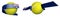 Sports tennis ball in ribbons with colors Australian flag. Design element for tennis competitions. World tennis competitions in