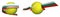 sports tennis ball in ribbons with colors of Bulgaria flag. Isolated vector on white background