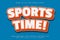 Sports Time editable text effect 3D emboss modern style