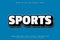 Sports Time editable text effect 3D emboss modern style