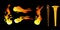 Sports torch Fire flames animation