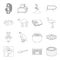 Sports, travel, animals and other web icon in outline style.cooking, transportation, building icons in set collection.