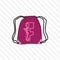 Sports, travel, gym bag, outdoor folding storage package, woman and man accessories. - Vector