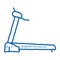 sports treadmill doodle icon hand drawn illustration