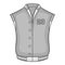 Sports vest icon, black monochrome style