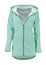 Sports warm hoodie in mint color. Coat on a white background.