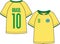 Sports Wear Jersey Kit T Shirt for Football Players BRAZIL BRASIL