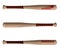 Sports wooden baseball bats. American national sport. Active lifestyle. Realistic vector