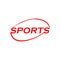 Sports word text logo