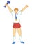 Sportsman character  vector illustration